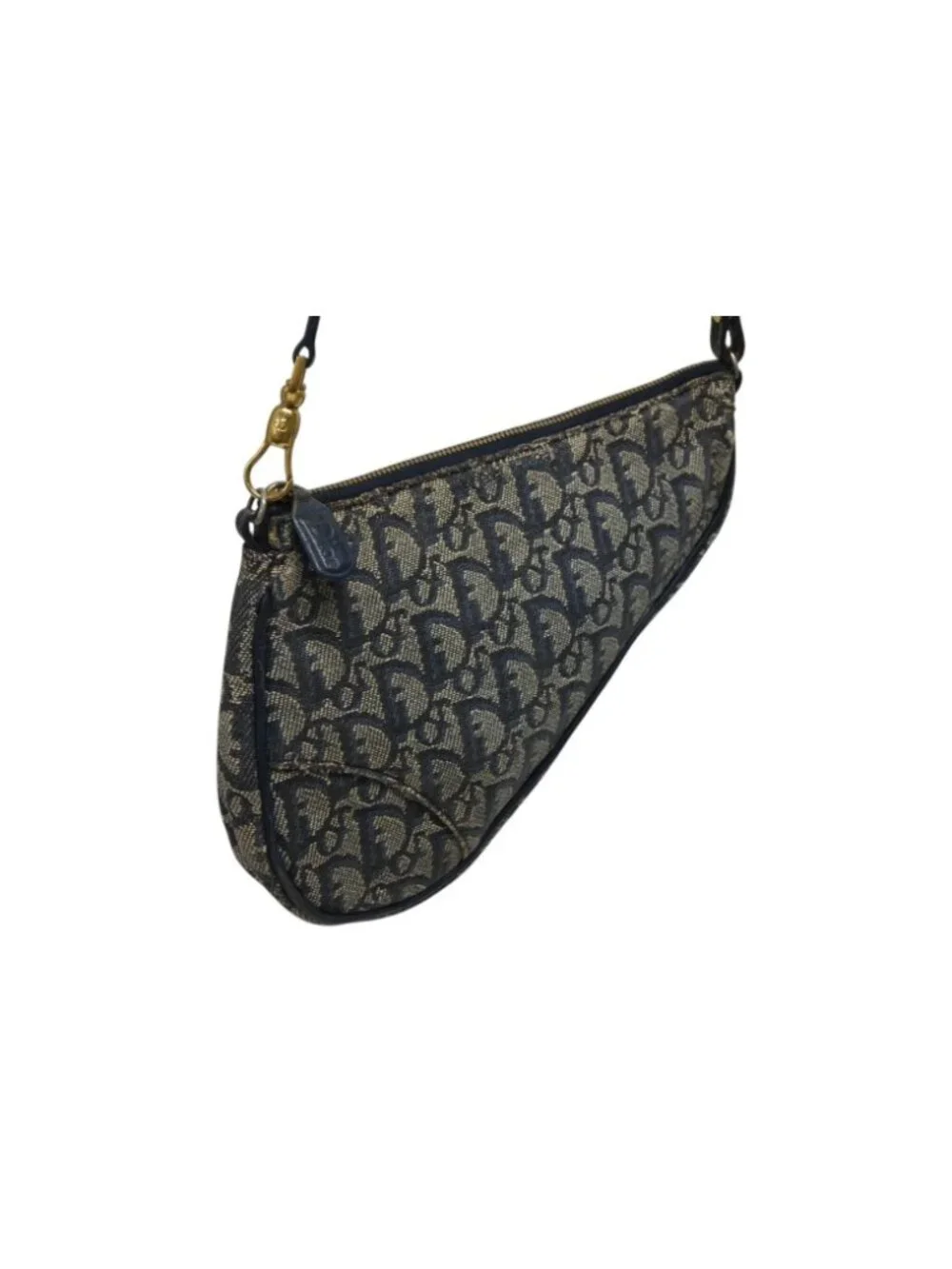 Dior Saddle Pouch MC Navy Trotter Pattern Galliano